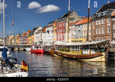 Nyhaven interna porto in Copenhagen Foto Stock