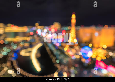 Las Vegas Strip, sfondo sfocato. Foto Stock