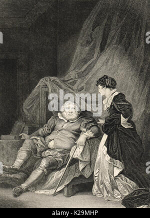 Henry VIII seduto con Catherine Parr Foto Stock