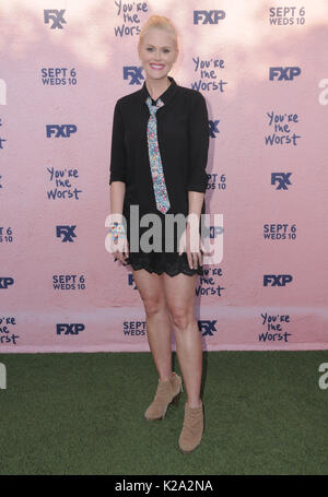 Los Angeles, CA, Stati Uniti d'America. Il 29 agosto, 2017. 29 Agosto 2017 - Los Angeles, California - Janet Varney. La FXX ''Sei il peggiore'' stagione quattro Premiere detenute presso il Museo di gelato di Los Angeles. Photo credit: Birdie Thompson/AdMedia Credito: Birdie Thompson/AdMedia/ZUMA filo/Alamy Live News Foto Stock