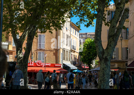 Le Cezanne Brasserie in Aix-en-Provence, Provence-Alpes-Côte d'Azur, regione a sud della Francia. Architettura, brasserie e cafe bar ristoranti Foto Stock