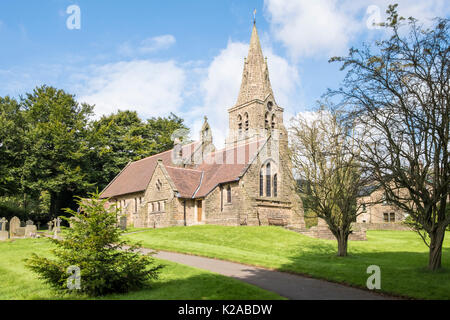 Edale Chiesa. Il Santo e indivisa Trinità chiesa nel villaggio di Edale, Derbyshire, England, Regno Unito Foto Stock