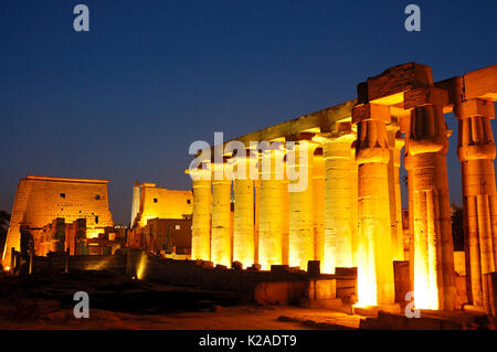 Tempio di Luxor elencati come Patrimonio Mondiale dell'UNESCO. Luxor, Egitto Foto Stock