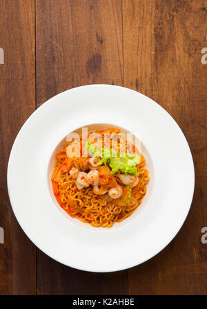 Kimchi coreano squid ramen Foto Stock