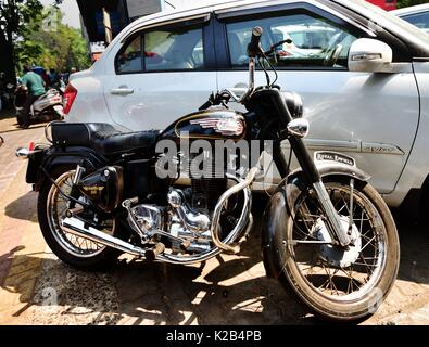 Classic Royal Enfield Bullet 350 in Goa in India Foto Stock