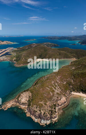 Vista aerea di Hamilton Island, Whitsundays, Queensland, Australia. Novembre 2012. Foto Stock