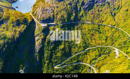 Gaularfjell viewpoint. Gaular, Norvegia. Foto Stock