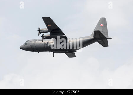 Radom, Polonia - 26 agosto 2017 : polacco Air Force Lockheed C-130 e hercules (1505) durante air show radom 2017 Foto Stock