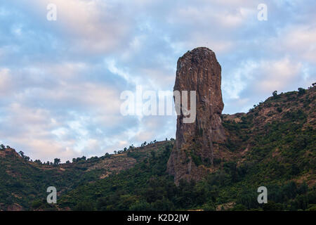 Quala Yehuanis formazione di roccia, Lago Tana Riserva della Biosfera, Etiopia, dicembre 2013. Foto Stock