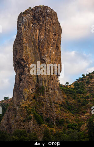 Quala Yehuanis formazione di roccia, Lago Tana Riserva della Biosfera, Etiopia, dicembre 2013. Foto Stock