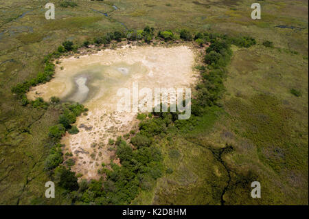Antenna fotografia paesaggio del Delta dell'Okavango palude del Botswana, Foto Stock
