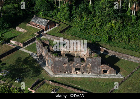 Zeelandia, un olandese fort costruito 1743, Fort isola sul fiume Essequibo, Guyana, Sud America Foto Stock