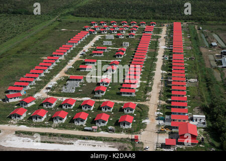 Vista aerea del progetto di alloggiamento vicino a Georgetown, Guyana America del Sud Foto Stock