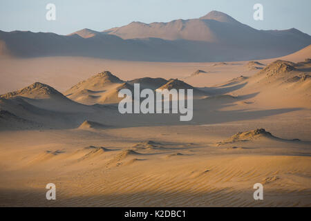 Nazca costiera deserto paesaggio, Paracas riserva nazionale, Perù, Ottobre 2013 Foto Stock