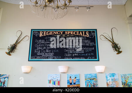 Il Regency ristorante di pesce sul lungomare di Brighton, Brighton, West Sussex, Regno Unito 2017 Foto Stock