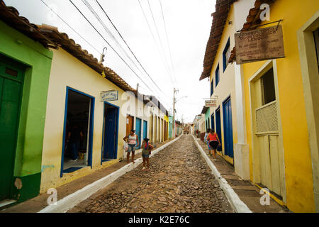 Architeture tipici a Lençois città Chapada Diamantina, Bahia station wagon, Brasile Foto Stock