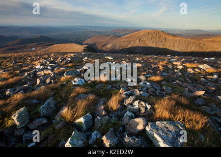 Lairig Ghru e Lurcher la falesia da Braeriach, Cairngorms National Park, Scotland, Regno Unito, novembre 2011. Foto Stock