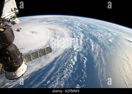 Uragano Harvey, visto fom la Stazione Spaziale Internazionale. Gli elementi di questa immagine sono arredate dalla NASA Foto Stock