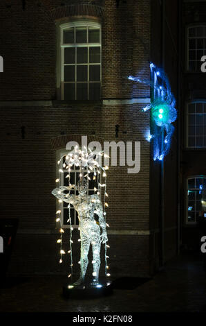 Oggetto luce a illuminade, Amsterdam, Paesi Bassi Foto Stock