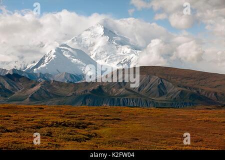 Il Mc Kinley fronte nord dal Parco Nazionale di Denali road Foto Stock