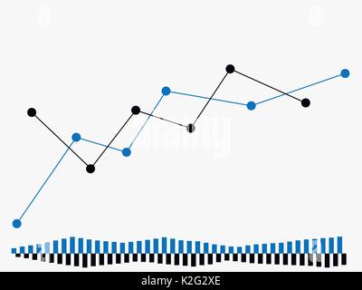 Calendario di negoziazione sul mercato azionario. Schermata di Trader Forex, stock candele. Illustrazione Vettoriale Illustrazione Vettoriale