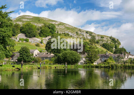 Kilnsey Crag Wharfedale Yorkshire Dales Foto Stock