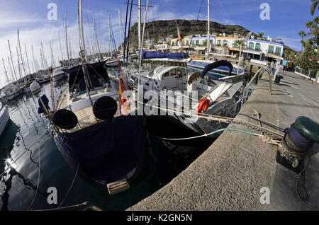 Marina, Puerto de Mogán, gran canaria, Spagna Foto Stock