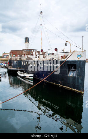 PSS Wingfield Castello battello a vapore costruito Hartlepool 1934 ora un ristorante e la più grande mostra a Hartlepool Maritime Museum Foto Stock