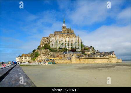 Le Mont Saint Michel in Normandia, Francia. Foto Stock