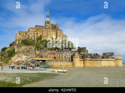 Le Mont Saint Michel in Normandia, Francia. Foto Stock