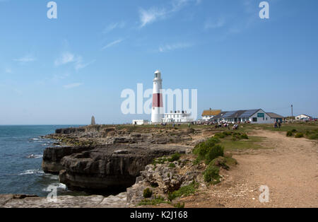 Il Dorset; PORTLAND BILL; faro, ristorante e centro visitatori Foto Stock