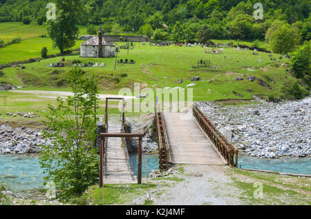 La moschea di legno in Albania Foto Stock