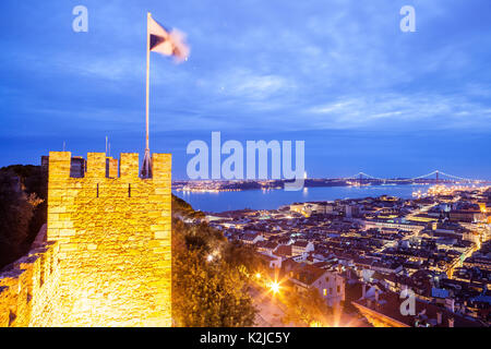 Lisboa da San Jorge Castle Foto Stock