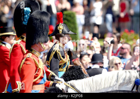 Foto deve essere accreditato ©Alpha premere 079965 17/06/2017 Princess Anne a Trooping il colore a Buckingham Palace a Londra. Foto Stock