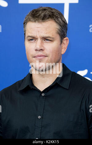 Venezia, Italien. Il 30 agosto, 2017. Matt Damon durante il 'Downsizing' photocall a 74a Venezia Festival Internazionale del Film su agosto 30, 2017 | Verwendung weltweit Credito: dpa/Alamy Live News Foto Stock