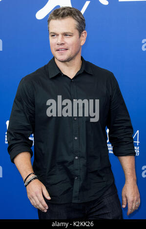 Venezia, Italien. Il 30 agosto, 2017. Matt Damon durante il 'Downsizing' photocall a 74a Venezia Festival Internazionale del Film su agosto 30, 2017 | Verwendung weltweit Credito: dpa/Alamy Live News Foto Stock