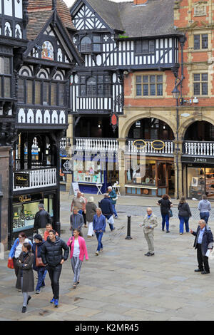 Bridge Street e Watergate righe, Chester, Cheshire, Inghilterra, Regno Unito. Foto Stock