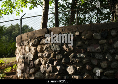 WPA muro di pietra Foto Stock