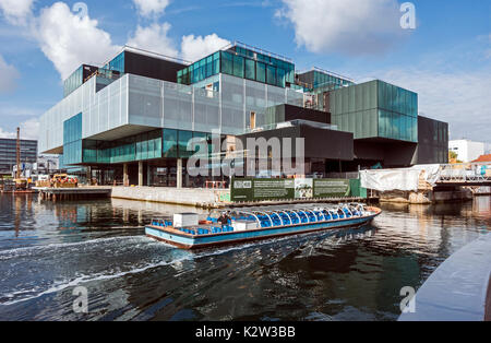 Progressi nella costruzione BLOX centro del mozzo per il design di architettura e urbanistica le aziende presso i cristiani Brygge nel porto di Copenhagen DANIMARCA Foto Stock