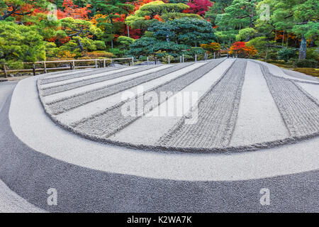 Mare di sabbia color argento a Ginkaku-ji il tempio di Kyoto KYOTO, Giappone - 20 novembre: Gink Foto Stock