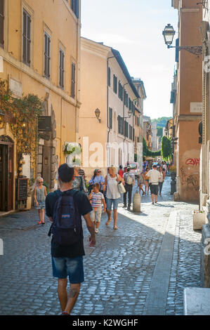 Roma, Italia 2017 - quartiere di Trastevere Foto Stock