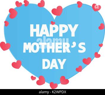 Madre felice giorno appartamento stile vintage , carta carta invito , amore mom poster sfondo card , illustrazione vettoriale Illustrazione Vettoriale