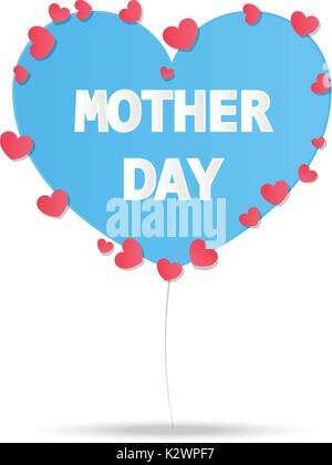 Felice Festa della mamma carta vintage stile scheda , Invito , amore mom poster sfondo card , illustrazione vettoriale Illustrazione Vettoriale