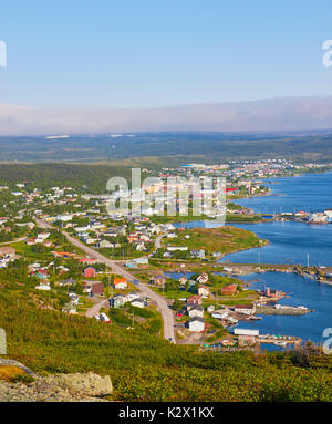 Panorama di Sant'Antonio, Grande Penisola Settentrionale, Terranova, Canada Foto Stock