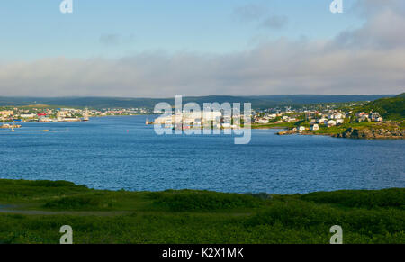 Panorama di Sant'Antonio, Grande Penisola Settentrionale, Terranova, Canada Foto Stock