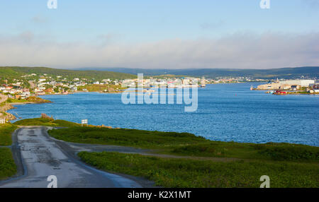 Panorama di Sant'Antonio, Grande Penisola Settentrionale, Terranova, Canada Foto Stock