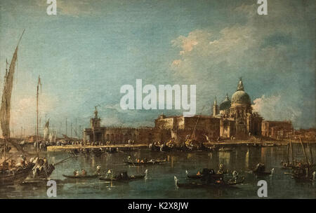 Francesco Guardi (1712-1793), Venezia, la Dogana con Santa Maria della Salute, ca. 1770's Foto Stock