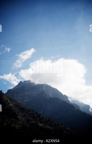 Izas valle nei Pirenei, Valle di Canfranc, Aragona, Huesca, Spagna. Foto Stock