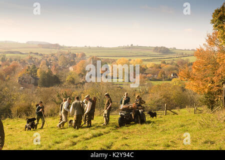 Scena di tiro Wellow, Somerset Foto Stock