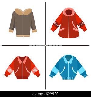Colorate giacche invernali Illustrazione Vettoriale